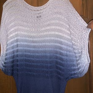 Navy/light blue/gray ombré sweater
